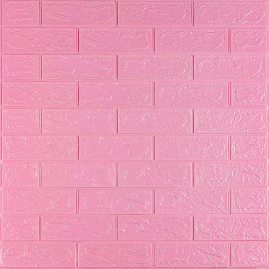Самоклеющаяся 3D панель под розовый кирпич 3080х700х3мм SW-00001757 Самоклеющаяся 3D панель под розовый кирпич 3080х700х3мм SW-00001757