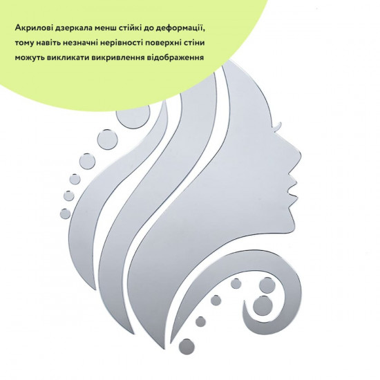 Дзеркальний декор акриловий самоклеючий Обличчя срібло,16шт (D) SW-00002504 Дзеркальний декор акриловий самоклеючий Обличчя срібло,16шт (D) SW-00002504