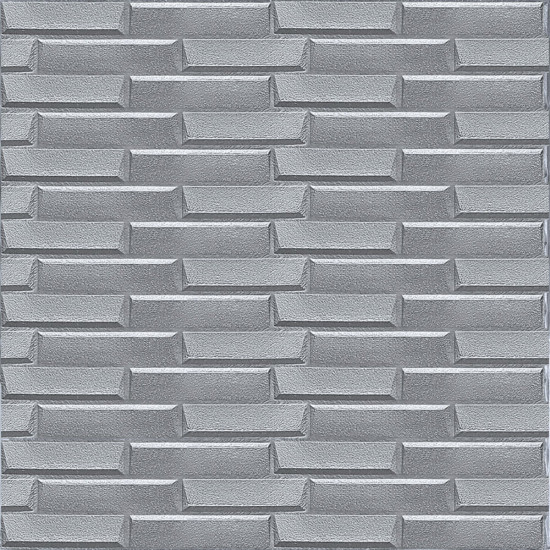 Самоклеюча 3D панель кладка срібло 19600x700x5мм SW-00001365