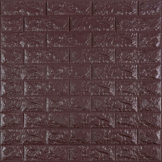 3D панель самоклеющаяся кирпич баклажан-кофе 700х770х7мм (018-7) SW-00000045 3D панель самоклеющаяся кирпич баклажан-кофе 700х770х7мм (018-7) SW-00000045
