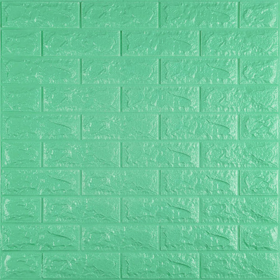 3D панель самоклеющаяся кирпич Мятный 700x770x7мм (012-7) SW-00000050 3D панель самоклеющаяся кирпич Мятный 700x770x7мм (012-7) SW-00000050