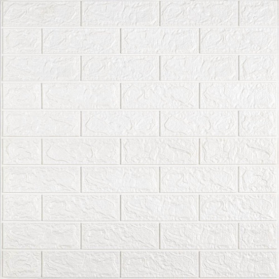 Самоклеюча 3D панель під білу цеглу в рулоні 19600x700x3мм (R001-3-20) SW-00001392