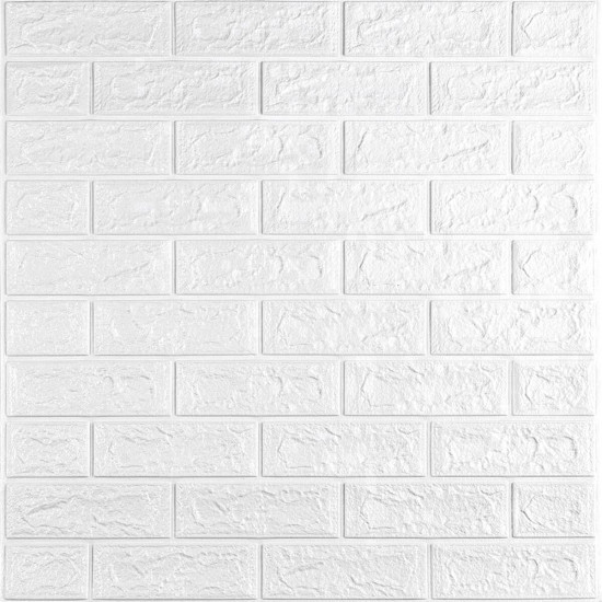 3D панель самоклеюча цегла Білий Матовий 700х770х5мм (001-5M) SW-00000587 3D панель самоклеюча цегла Білий Матовий 700х770х5мм (001-5M) SW-00000587
