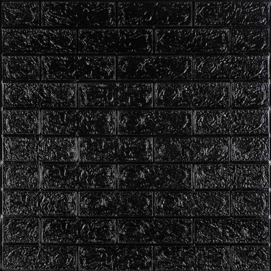 3D панель самоклеющаяся кирпич Черный 700x770x5мм (019-5) SW-00000151 3D панель самоклеющаяся кирпич Черный 700x770x5мм (019-5) SW-00000151