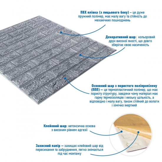 Панель стінова 3D 700х770х2мм СРІБЛО (D) SW-00001908 Панель стінова 3D 700х770х2мм СРІБЛО (D) SW-00001908