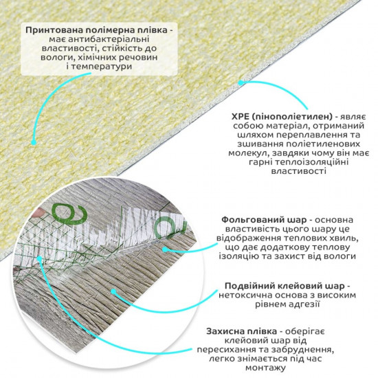 Обои самоклеющиеся желтый меланж 2800*500*2мм (D) SW-00001782