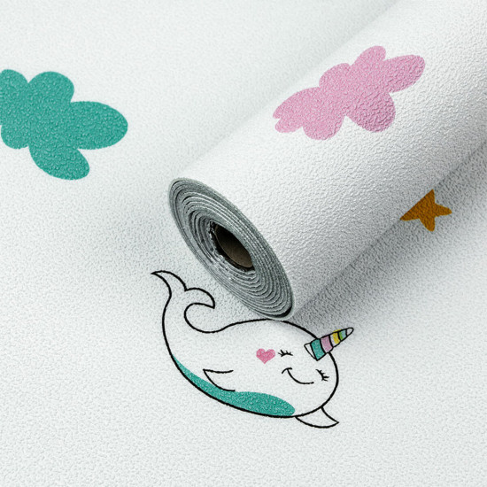 Обои самоклеющиеся единорожки 2800*500*2мм (D) SW-00001946 Обои самоклеющиеся единорожки 2800*500*2мм (D) SW-00001946