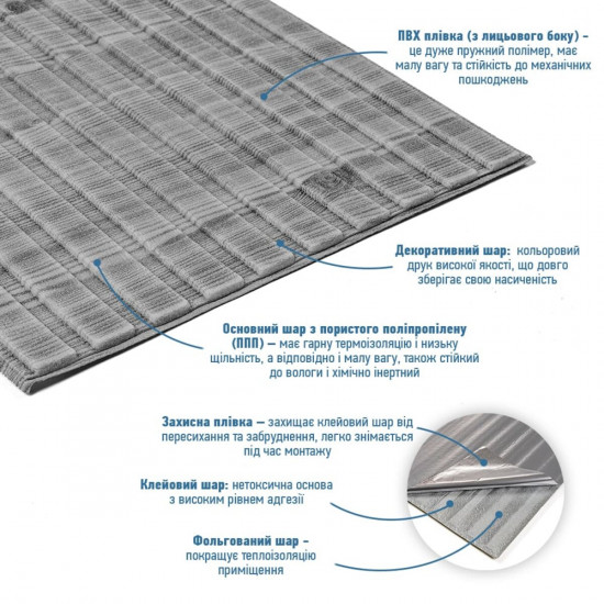 Панель-рейка в рулоні графітове дерево 2900*350*6мм (D) SW-00002067