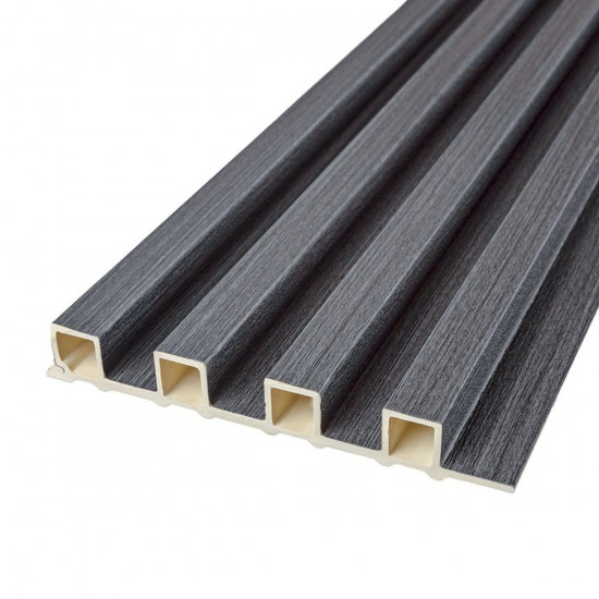 Декоративная стеновая рейка графит 3000*160*23мм (D) SW-00001529 Декоративная стеновая рейка графит 3000*160*23мм (D) SW-00001529