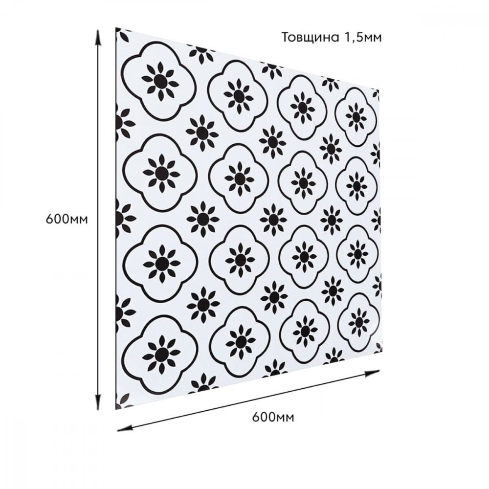 СВП-215 Самоклеюча винилова плитка 600*600*1.5mm Глянсова (D) SW-00002263