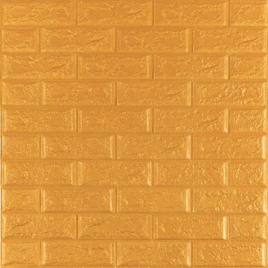 3D панель самоклеющаяся кирпич Золото 700x770x5мм (011-5) SW-00000147 3D панель самоклеющаяся кирпич Золото 700x770x5мм (011-5) SW-00000147
