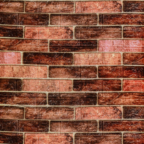 Самоклеющаяся 3D панель под коричневый кирпич екатеринослав 19600х700х3мм SW-00001469 Самоклеющаяся 3D панель под коричневый кирпич екатеринослав 19600х700х3мм SW-00001469