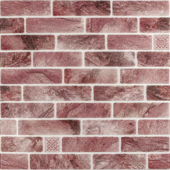 Панель стінова 680*680cm*4mm клінкер рожева глина (D) SW-00002005 Панель стінова 680*680cm*4mm клінкер рожева глина (D) SW-00002005