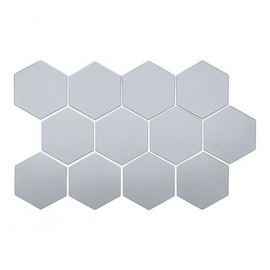 Дзеркальний декор акриловий самоклеючий 150*175мм срібло,12шт (D) SW-00002514