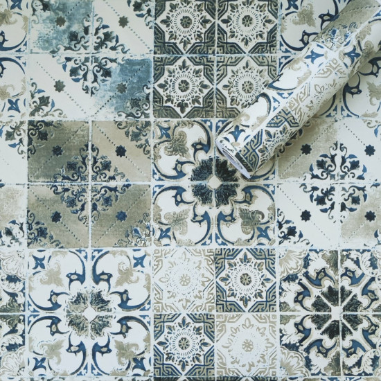 Самоклеюча плівка оливковий орнамент 0,45х10м SW-00001232 Самоклеюча плівка оливковий орнамент 0,45х10м SW-00001232