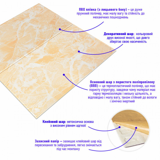 Самоклеющаяся 3D панель персиковый мрамор 700х700х4мм SW-00001343 Самоклеющаяся 3D панель персиковый мрамор 700х700х4мм SW-00001343