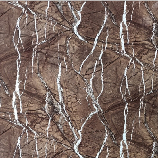 Декоративная ПВХ плита коричневый мрамор 600*600*3mm (S) SW-00001622
