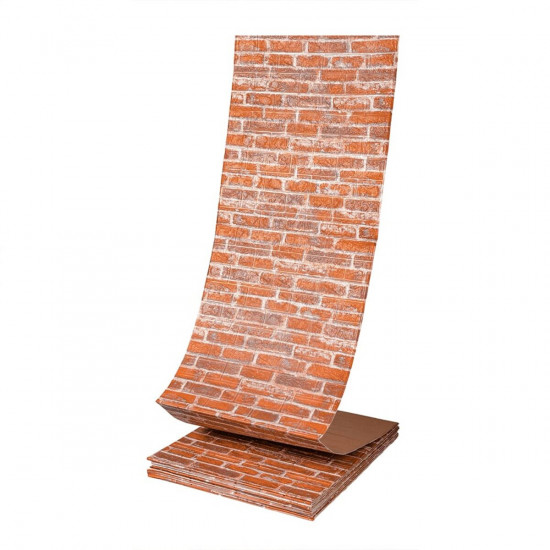 Самоклеющаяся 3D панель под рыжий екатеринослав кирпич 19600х700х3мм SW-00001370 Самоклеющаяся 3D панель под рыжий екатеринослав кирпич 19600х700х3мм SW-00001370