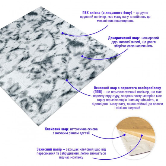 Панель стеновая 3D 700х770х3мм (D) SW-00001995 Панель стеновая 3D 700х770х3мм (D) SW-00001995
