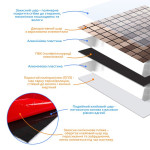 Самоклеющаяся алюминиевая плитка медная мозаика 300х300х3мм SW-00001157