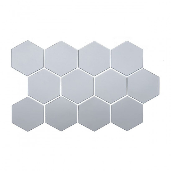 Дзеркальний декор акриловий самоклеючий 125*105мм срібло,12шт (D) SW-00002513 Дзеркальний декор акриловий самоклеючий 125*105мм срібло,12шт (D) SW-00002513