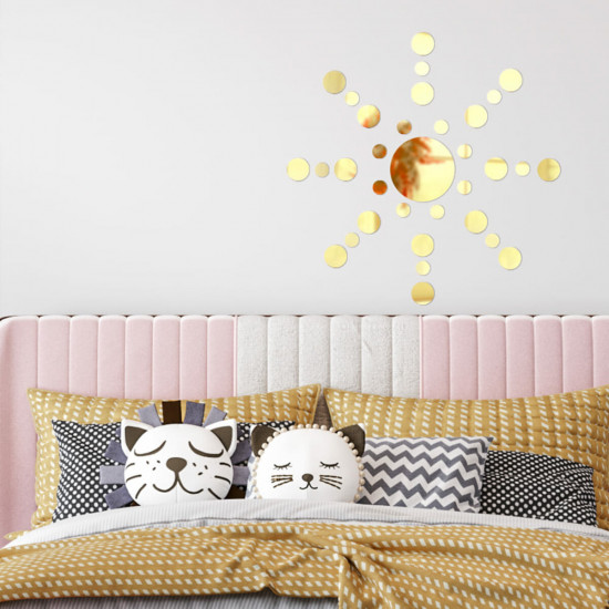 Дзеркальний декор акриловий самоклеючий золото,33шт (D) SW-00002499 Дзеркальний декор акриловий самоклеючий золото,33шт (D) SW-00002499