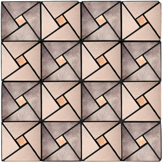 Самоклеющаяся алюминиевая плитка со стразами 300х300х3мм (D) SW-00001774