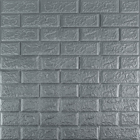 3D панель самоклеющаяся кирпич Серебро 700х770х5мм (017-5) SW-00000038 3D панель самоклеющаяся кирпич Серебро 700х770х5мм (017-5) SW-00000038
