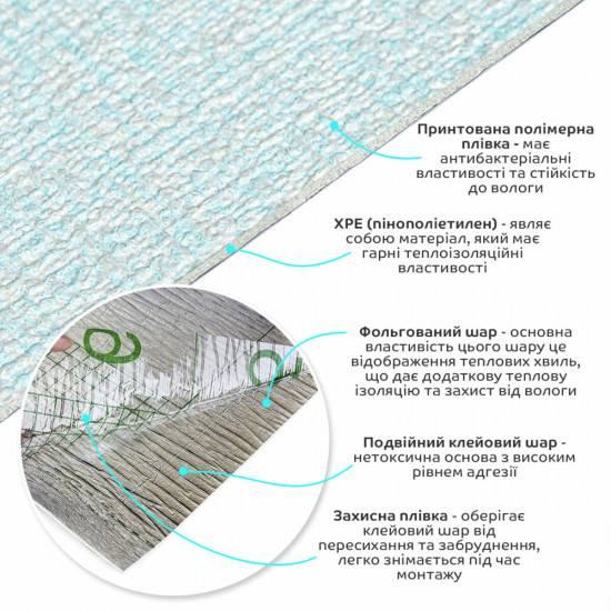 Обои самоклеющиеся голубой меланж 2800*500*2мм (D) SW-00001783 Обои самоклеющиеся голубой меланж 2800*500*2мм (D) SW-00001783