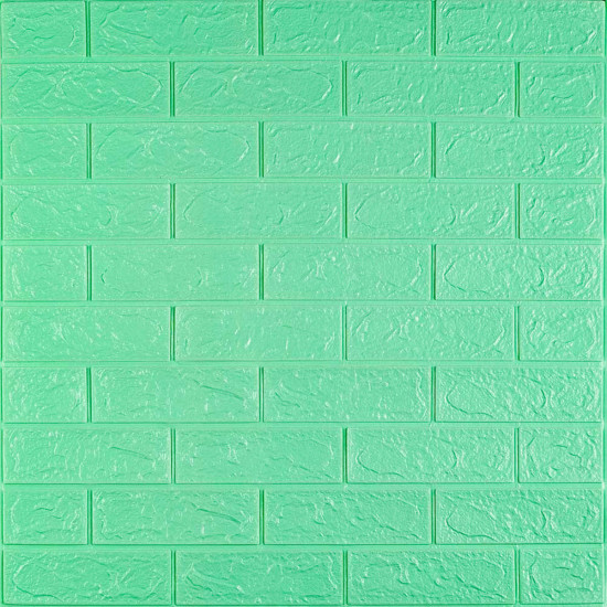 3D панель самоклеющаяся кирпич Мята 700x770x3мм (012-3) SW-00000233 3D панель самоклеющаяся кирпич Мята 700x770x3мм (012-3) SW-00000233