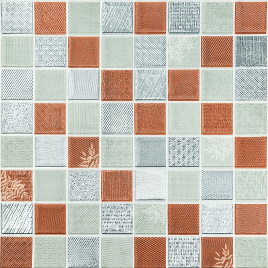 Панель стінова 3D 700х700х4мм мозаїка коричнева (D) SW-00002012 Панель стінова 3D 700х700х4мм мозаїка коричнева (D) SW-00002012