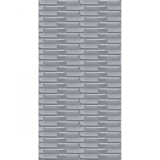 Самоклеюча 3D панель кладка срібло 3080x700x5мм SW-00001760