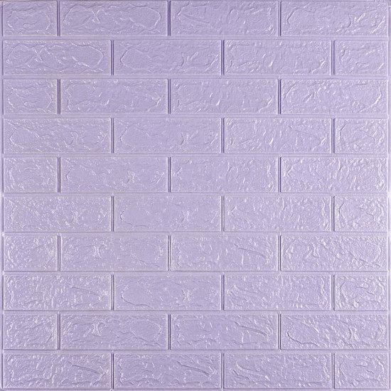 Самоклеющаяся 3D панель под светло-фиолетовый кирпич 3080х700х3мм SW-00001758