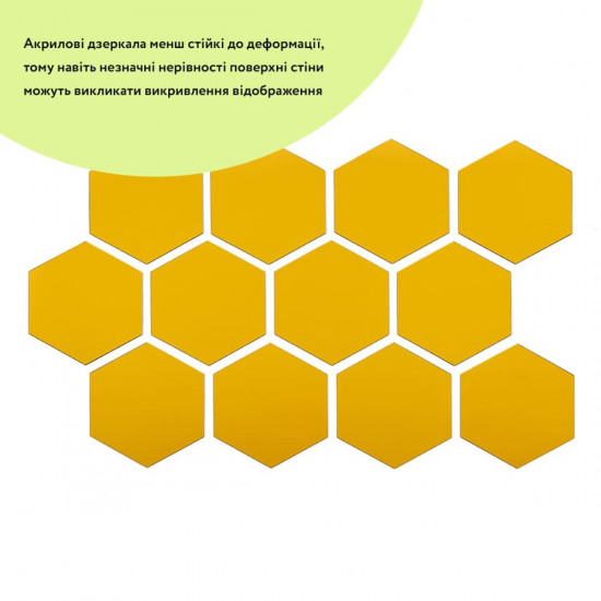 Дзеркальний декор акриловий самоклеючий 125*105мм золото,12шт (D) SW-00002517 Дзеркальний декор акриловий самоклеючий 125*105мм золото,12шт (D) SW-00002517