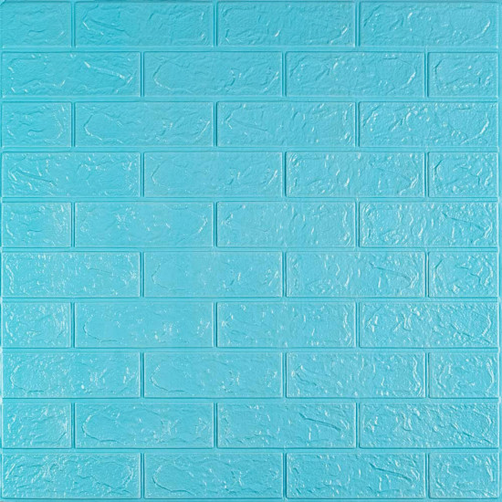 3D панель самоклеющаяся кирпич Бирюза 700х770х3мм (002-3) SW-00000573 3D панель самоклеющаяся кирпич Бирюза 700х770х3мм (002-3) SW-00000573