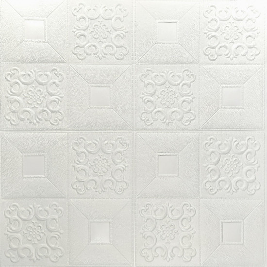 Самоклеюча декоративна настінно-стельова 3D панель фігури 700х700х3мм (114-3) SW-00000697