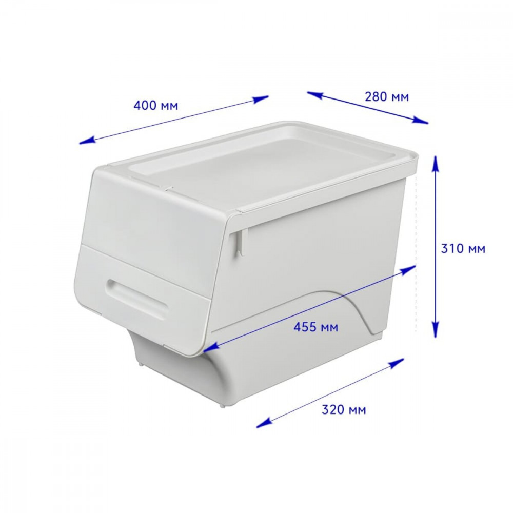 Контейнер для зберігання білий 45.5*28.5*31CM SW-00002421