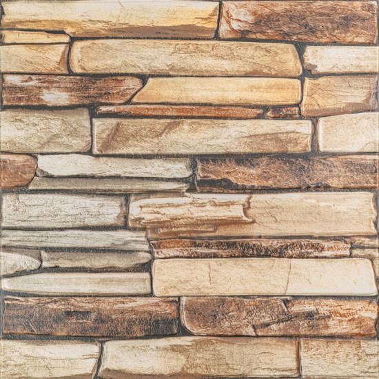 Панель стінова 3D 680*680*4mm коричневий сланець (D) SW-00002002 Панель стінова 3D 680*680*4mm коричневий сланець (D) SW-00002002