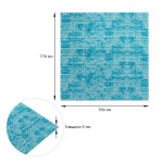 Декоративна 3D панель самоклейка під цеглу Блакитний мармур 700х770х5мм (065) SW-00000033