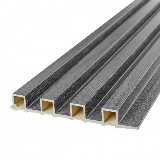 Декоративная стеновая рейка уголь 3000*160*23мм (D) SW-00001534 Декоративная стеновая рейка уголь 3000*160*23мм (D) SW-00001534