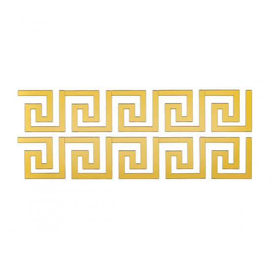 Дзеркальний декор акриловий самоклеючий золото,10шт (D) SW-00002507 Дзеркальний декор акриловий самоклеючий золото,10шт (D) SW-00002507