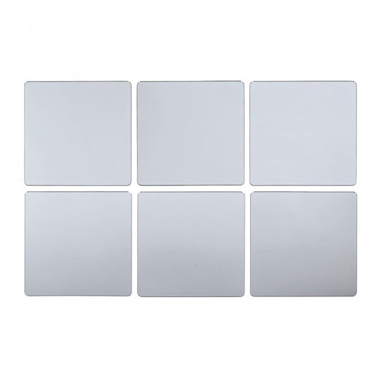 Дзеркальний декор акриловий самоклеючий срібло,6 шт(D) SW-00002526