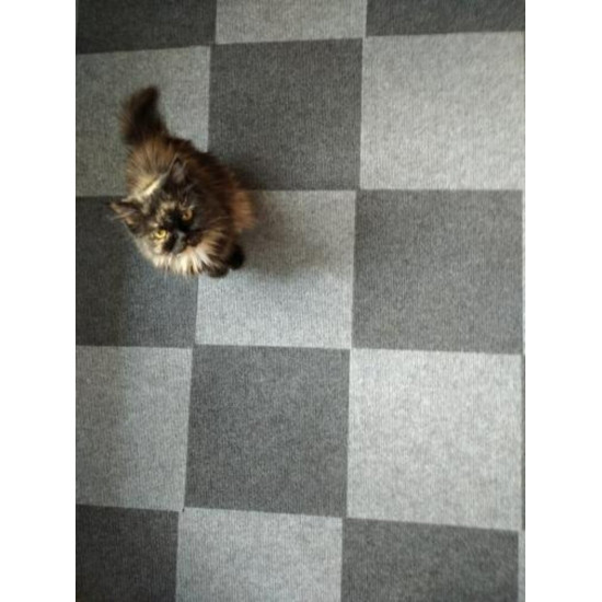 Самоклеящаяся плитка под ковролин темно-серая 300х300х4,5мм SW-00001420