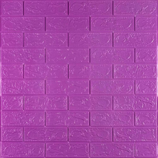 3D панель самоклеющаяся кирпич Пурпурный 700x770x3мм (014-3) SW-00000863 3D панель самоклеющаяся кирпич Пурпурный 700x770x3мм (014-3) SW-00000863