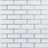 Самоклеющаяся 3D панель кирпич белый полоска серебро 700х770х3мм (100-3) SW-00000752