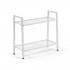 Стеллаж-этажерка двухъярусный из металла белый 60*26*60см SW-00002102