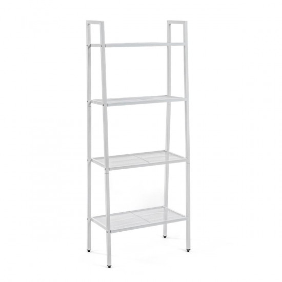 Стелаж-етажерка чотириярусний з металу білий 60*35*148см SW-00002104 Стелаж-етажерка чотириярусний з металу білий 60*35*148см SW-00002104