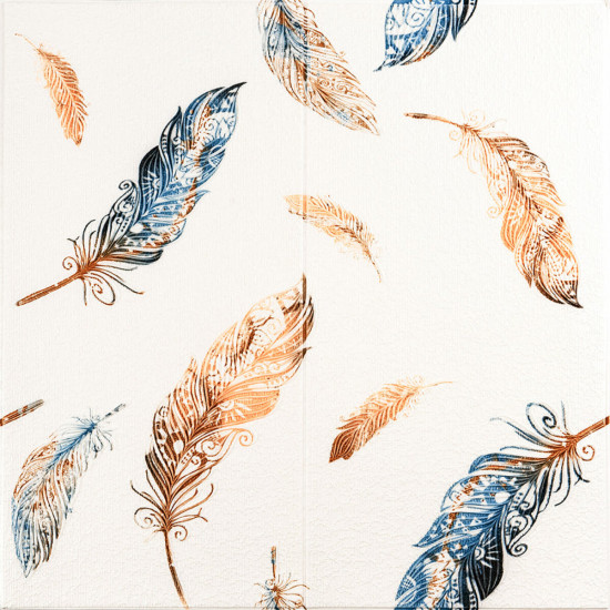 Панель стеновая 3D 700х700х4мм перья разноцветные (D) SW-00002001 Панель стеновая 3D 700х700х4мм перья разноцветные (D) SW-00002001