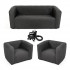 Комплект надувной мебели диван и 2 кресла серый SW-00002659