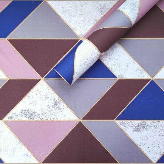 Самоклеюча плівка рожеві трикутники 0,45х10м SW-00001225 Самоклеюча плівка рожеві трикутники 0,45х10м SW-00001225